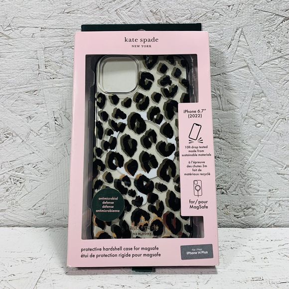 kate spade new york Hardshell Magsafe Case for iPhone 14 Plus - Leopard - Picture 1 of 5